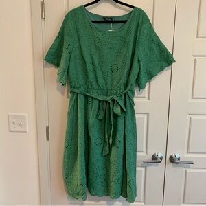 BloomChic Eyelet Midi Dress